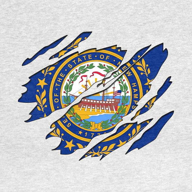 Tear Away New Hampshire Flag by InspiredQuotes